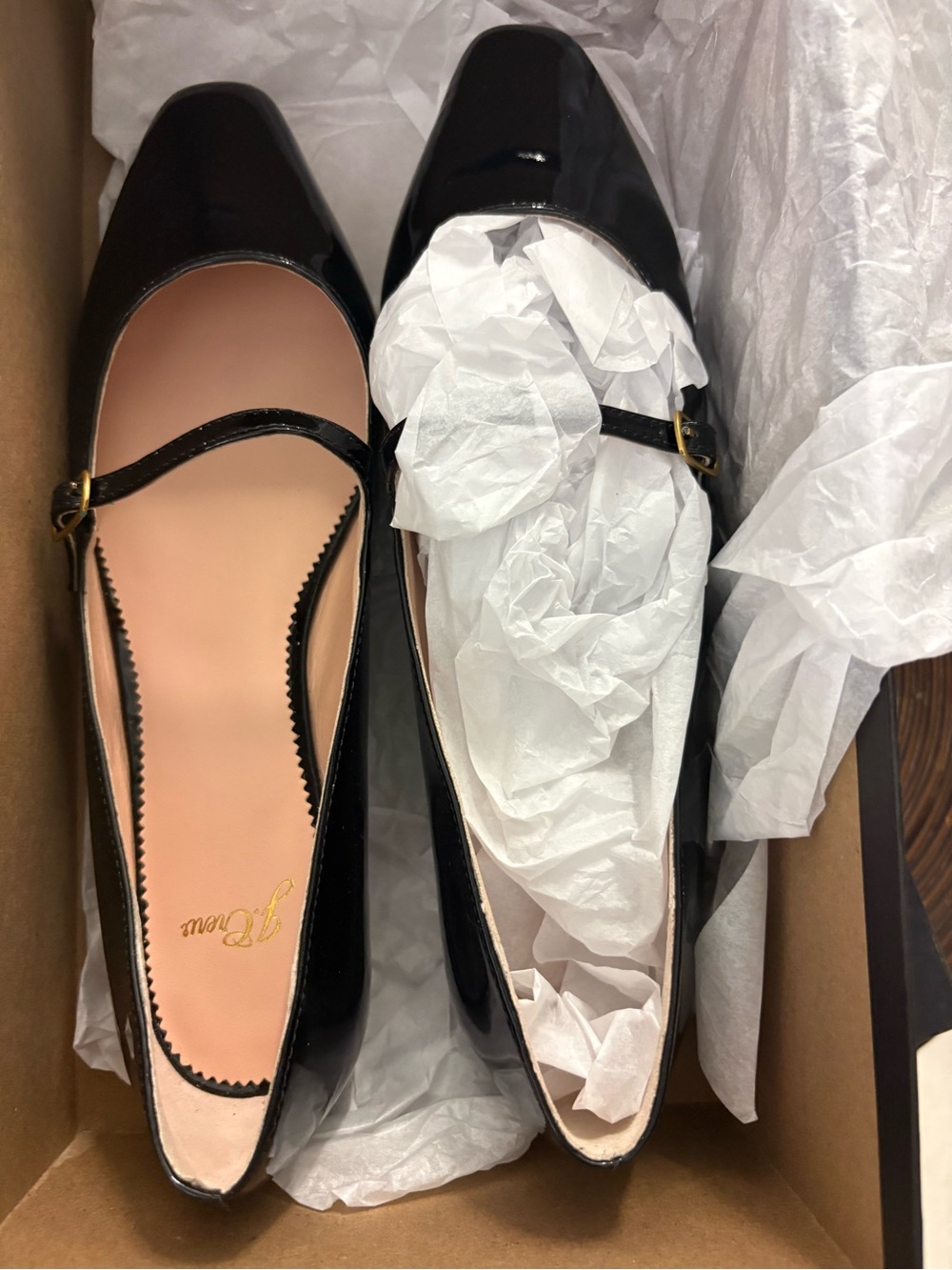 J. Crew Patent Mary Jane Flats. Size 9. New.